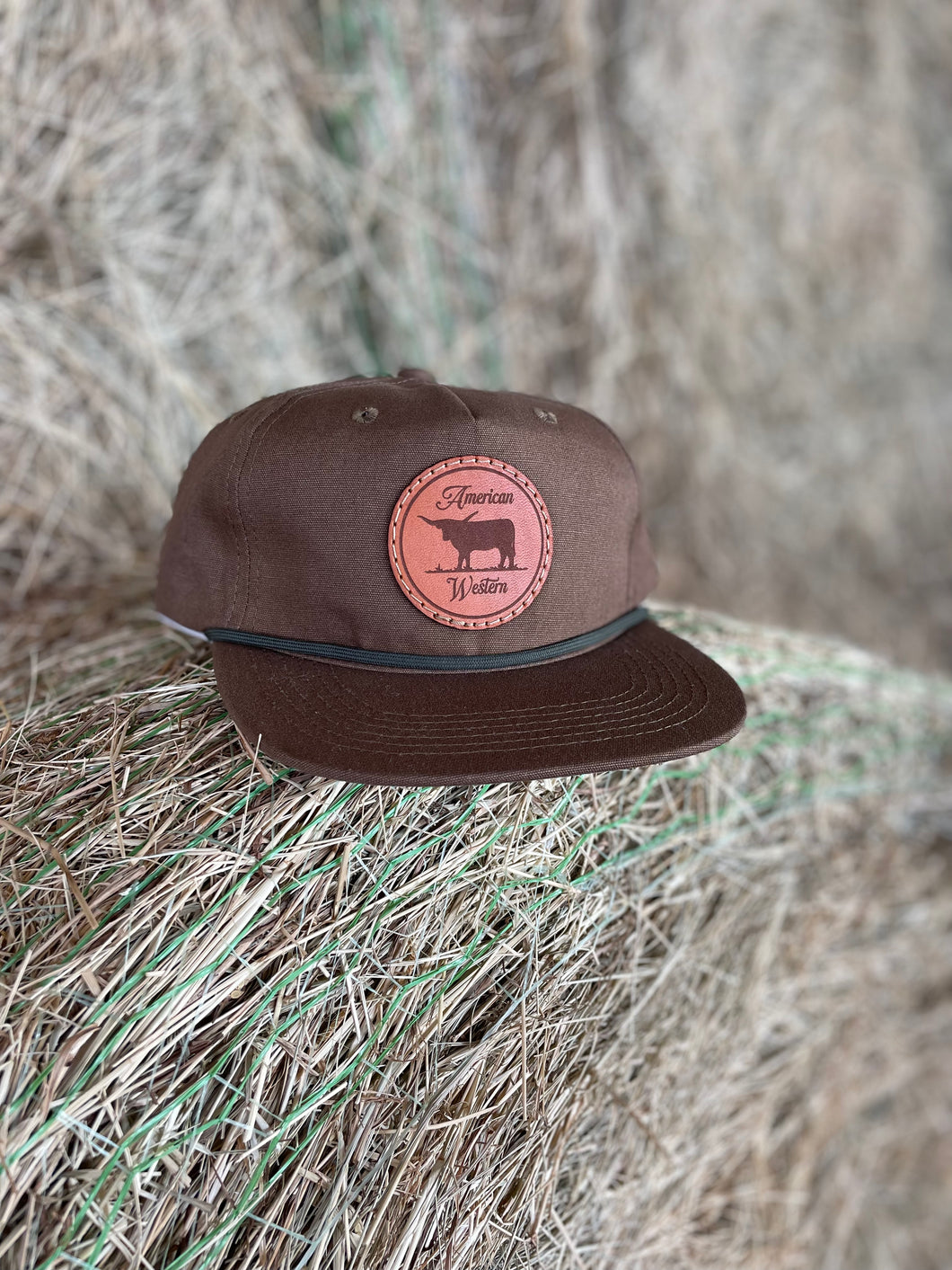 Longhorn Leather Patch— Tobacco